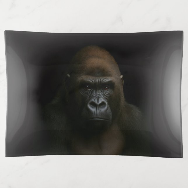 Black 4 Luxe trinket tray, Gorilla  Tray (Front)