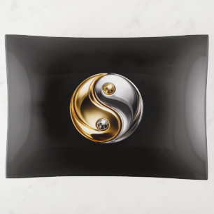 Black 4 Luxe trinket tray, Harmony Yin Yang Trinket Tray