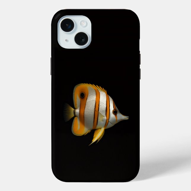 Black 4 Luxe, Tropical Reef Butterflyfish Case-Mate iPhone Case (Back)