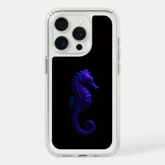 Black 4 Luxe, Violet Seahorse Speck iPhone Case (Front (White Titanium))