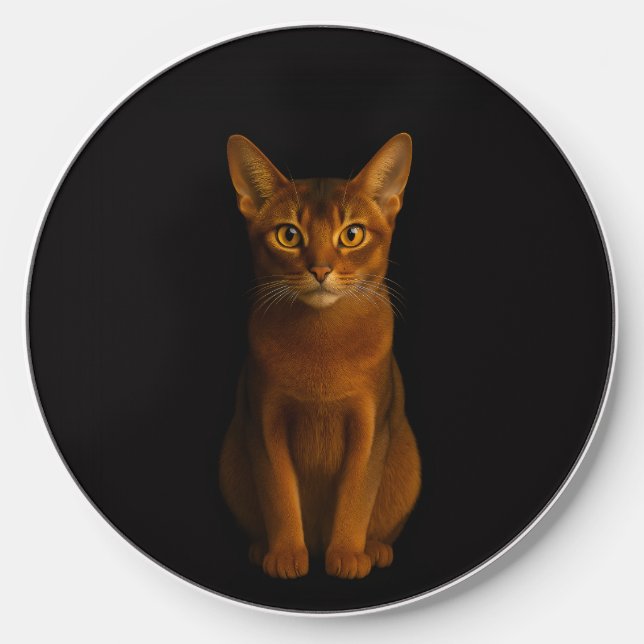 Black 4 Luxe wireless charger, Abyssinian Beauty (Front)