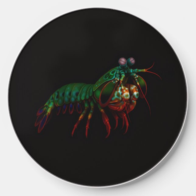 Black 4 Luxe wireless charger, Mantis Shrimp Charger (Front)