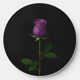 Black 4 Luxe wireless charger, Royal Violet Rose Charger
