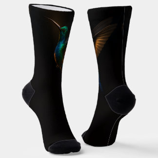 Black 4 Luxe Women sustainable sock Hummingbird