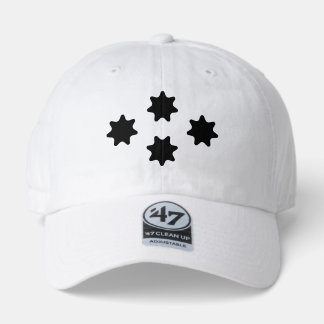 black 4 star graphic Hat