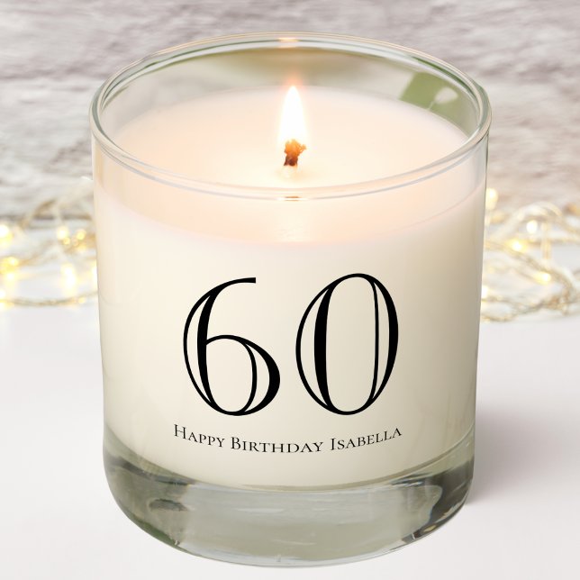 Black | 60th Birthday | Scented Jar Candle (Creator Uploaded)
