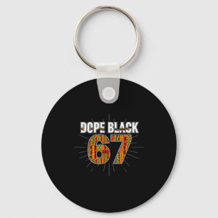 Black 67 Black History Month Six Seven Meme  Keychain