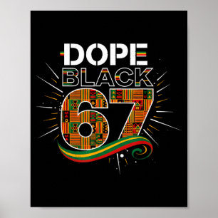 Black 67 Black History Month Six Seven Meme Poster
