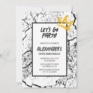 Black 69th birthday invitation Men Hip Hop