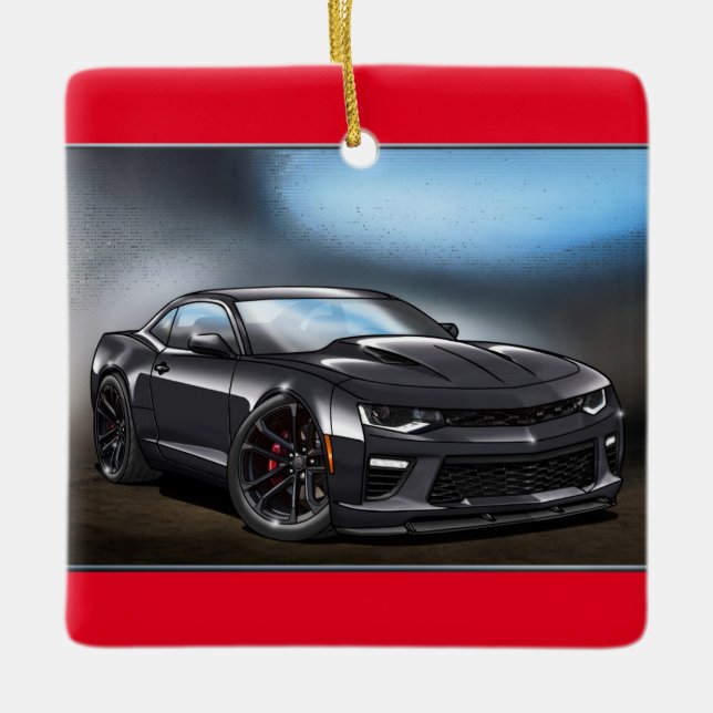 Black_6th_Gen Ceramic Ornament (Front)