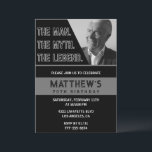 Black 70th birthday invitations The Man The Legend<br><div class="desc">Black 70th birthday invitations The Man The Legend Simple Elegant</div>