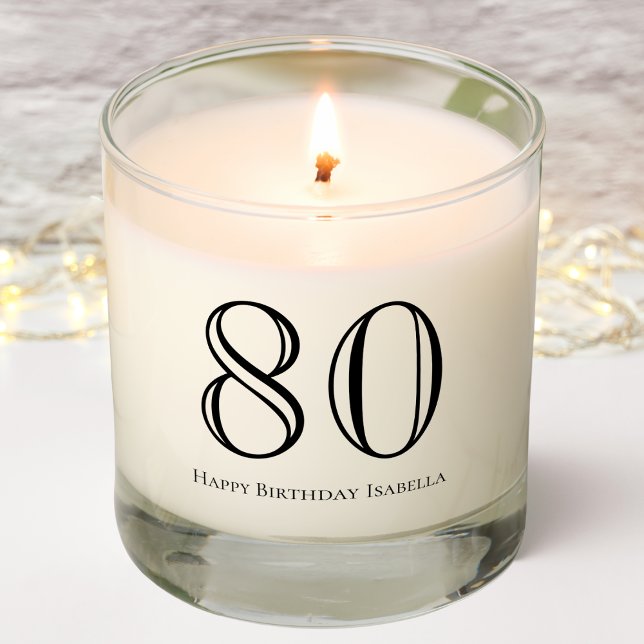 Black | 80th Birthday | Scented Jar Candle (Creator Uploaded)