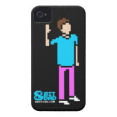 Black 8-bit T&C iPhone 4 Case (Back)