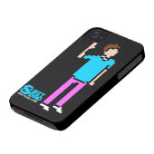Black 8-bit T&C iPhone 4 Case (Bottom)