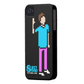 Black 8-bit T&C iPhone 4 Case (Back Left)