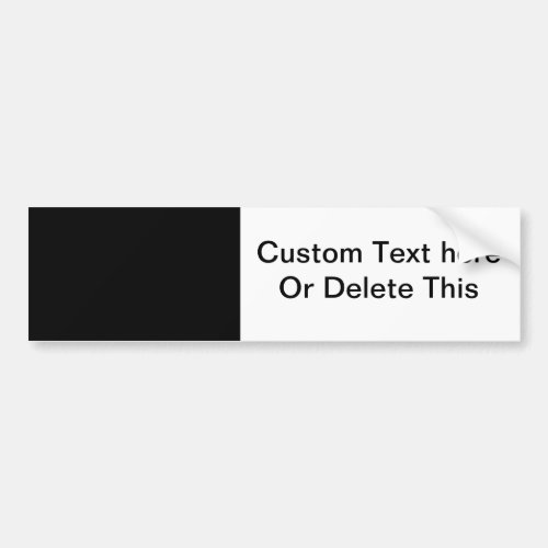 black 8 x 11 design your own product bumper sticker