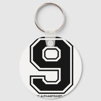 Black 9 keychain