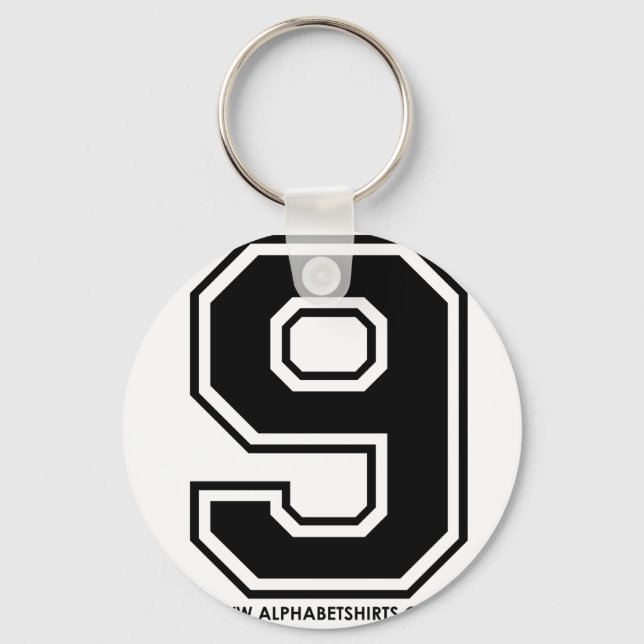 Black 9 keychain (Front)