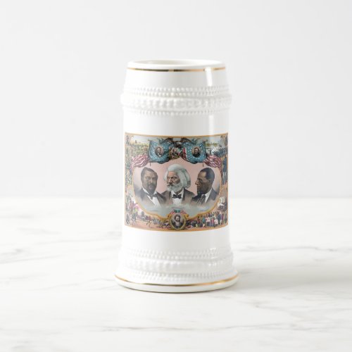 Black Abolitionist Heroes Bailey Douglass Beer Stein