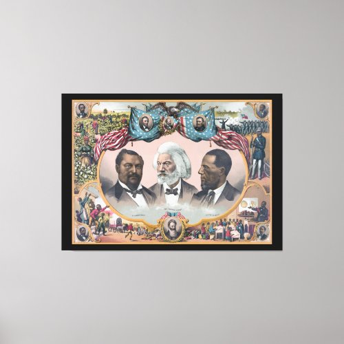 Black Abolitionist Heroes Bailey Douglass Canvas Print