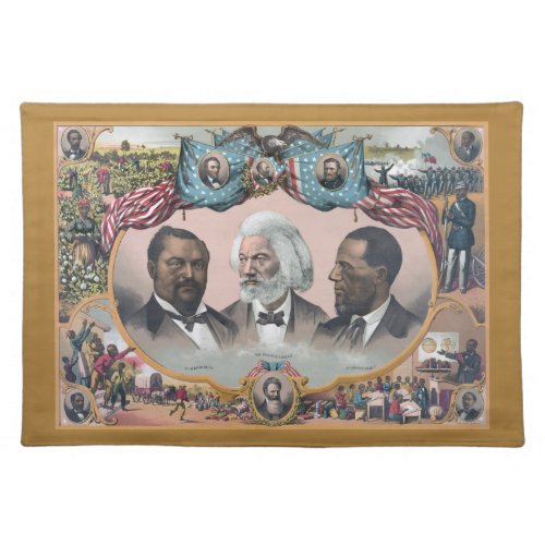 Black Abolitionist Heroes Bailey Douglass Cloth Placemat