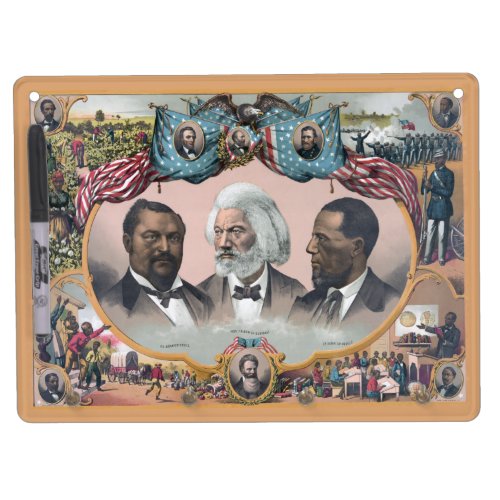 Black Abolitionist Heroes Bailey Douglass Dry Erase Board With Keychain Holder