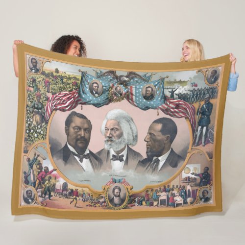 Black Abolitionist Heroes Bailey Douglass Fleece Blanket