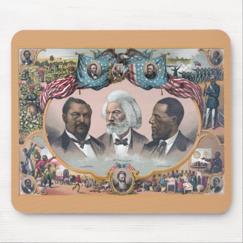 Black Abolitionist Heroes Bailey Douglass Mouse Pad