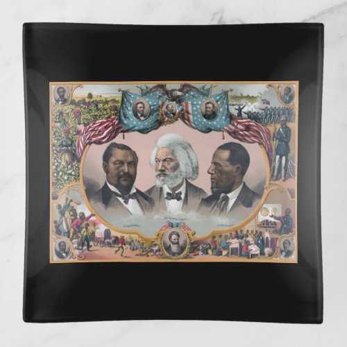 Black Abolitionist Heroes Bailey Douglass Trinket Tray