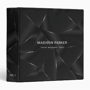 Black Abstract Background  3 Ring Binder