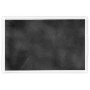Black Abstract Clouds, Fog, Blotches, or Plasma Acrylic Tray