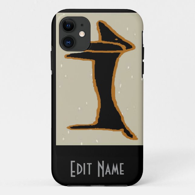 Black Abstract Dachshund Case-Mate iPhone Case (Back)