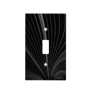 Black Abstract Light Switch Cover