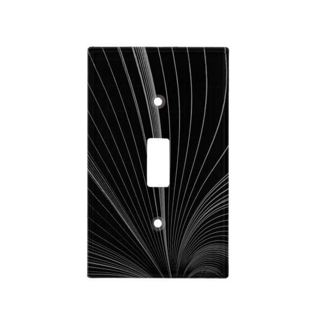 Black Abstract Light Switch Cover (Front)
