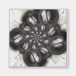 Black Abstract Magnet