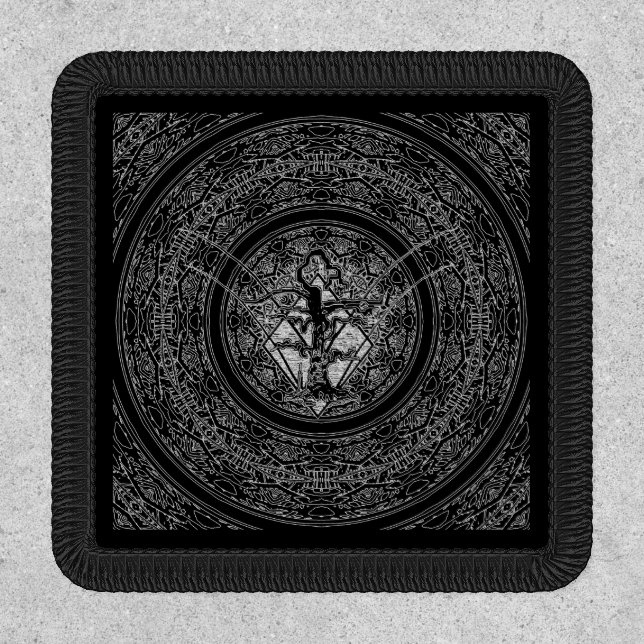 Black Abstract Old Withered Tree  Patch (Front)