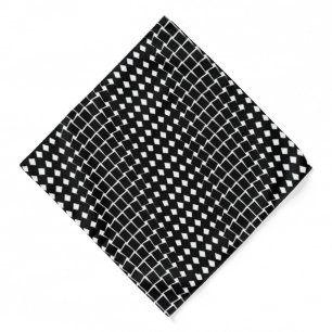 Black abstract pattern bandana
