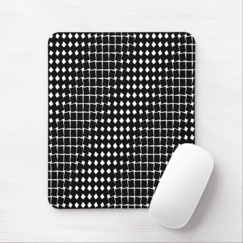 Black abstract pattern mouse pad