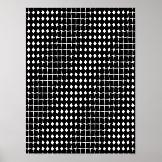 Black abstract pattern poster