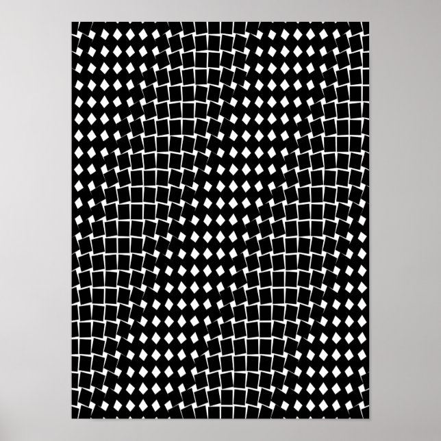 Black abstract pattern poster (Front)