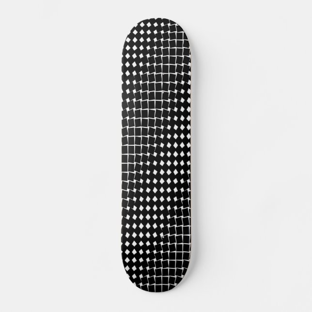 Black abstract pattern skateboard (Front)