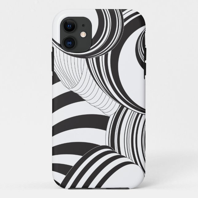 Black Abstract Phone Case (Back)