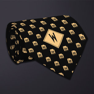 Black Accountant Spreadsheet  Neck Tie