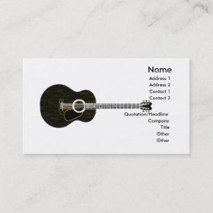 Black Acoustic Guitar Business Card