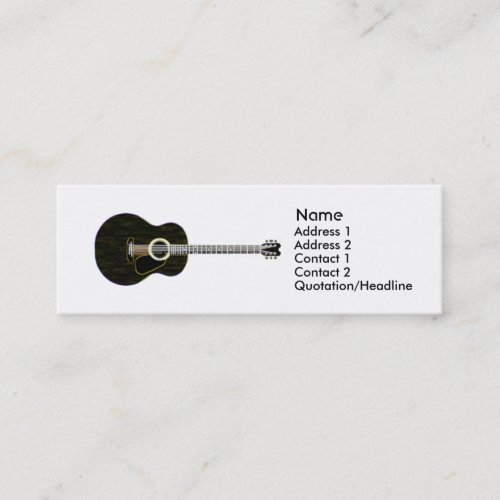 Dark Guitar - Skinny Business Cards