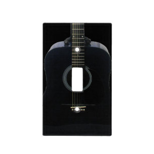 Black Acoustic Guitar Music Lightswitch Cover