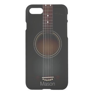 Black Acoustic Guitar Music iPhone SE/8/7 Case