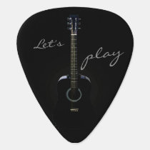 Black Acoustic Guitar Personalized Guitar Pick Black Acoustic Guitar Personalized Guitar Pick