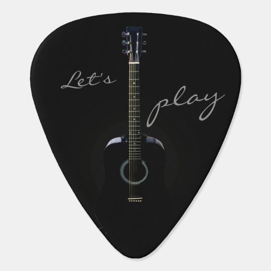 black acoustic guitar personalized guitar pick zazzle com