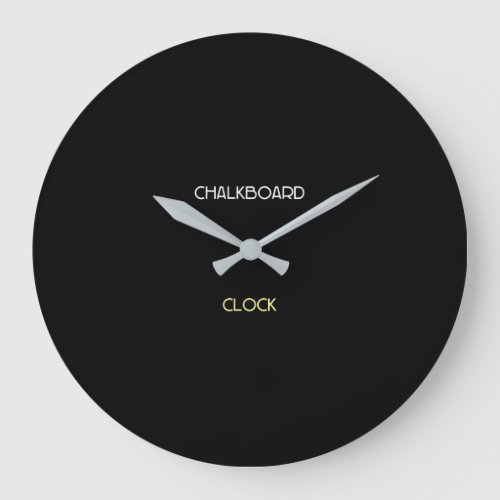 Black Acrylic Chalkboard Classroom Clock